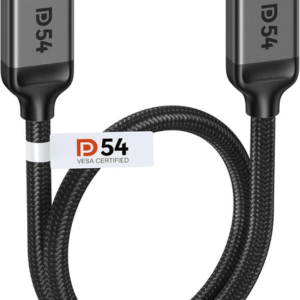 Silkland Short 54Gbps DisplayPort 2.1 Cable 1.5FT [VESA Certified], DP 2.1 Cable [16K@30Hz, 8K@120Hz, 4K@240Hz, 2K@360Hz] HDR, DSC 1.2a, Compatible FreeSync G-Sync Gaming Monitor 4090 3090Ti 7900XTX