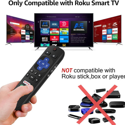 Gotellx 2 Pack Replacement Remote Controls for Roku TV, Compatible with TCL/Hisense/Sharp/Philips/Onn/Element Roku TV (Not for Roku Stick,Box or Speaker)
