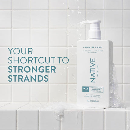 Native Stengthening 2-in-1 Shampoo & Conditioner Cashmere & Rain 16.5 fl Oz.
