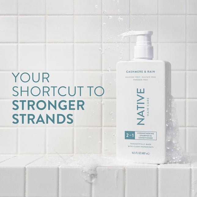 Strengthening 2-in-1 Shampoo & Conditioner, Cashmere & Rain, 16.5 fl oz