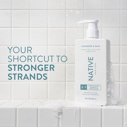 Strengthening 2-in-1 Shampoo & Conditioner, Cashmere & Rain, 16.5 fl oz - photo 2