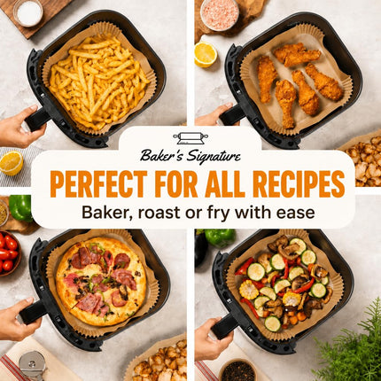 Air Fryer Liners Disposable, Unbleached Parchment Paper Baking Liners