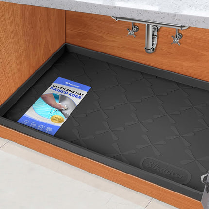 Tapete impermeable para debajo del fregadero 34" x 22", tapete de silicona para cocina
