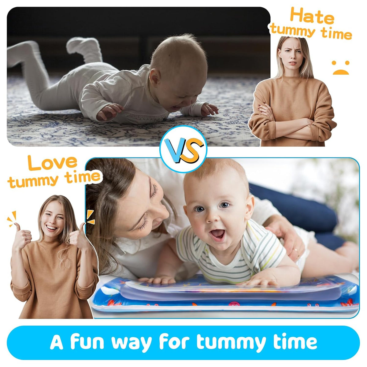Tummy Time Water Mat丨Inflatable Tummy Time Water Play Mat for Babies, Infants and Toddlers 3 to 24 - photo 2