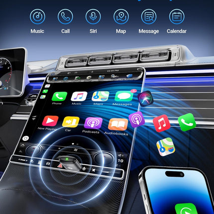 vnilrgle Wireless CarPlay Adapter for Apple iPhone（2026 Upgraded） Mini Design, Converts Factory Wired to Wireless Adapter for CarPlay, Plug and Play, Auto Connect Fast and Stable(Black)
