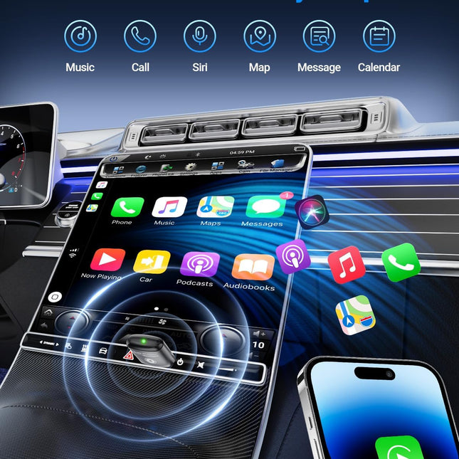 Wireless CarPlay Adapter for Apple iPhone（2026 Upgraded） Mini Design
