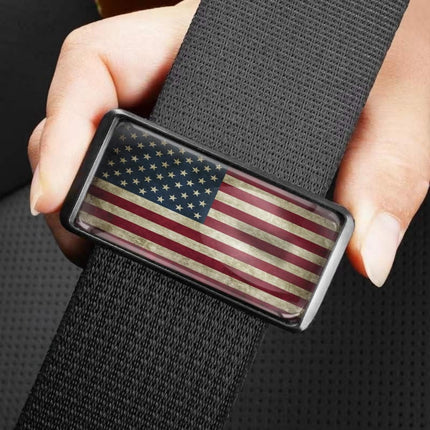 2PCS American Flag Car Seatbelt Adjuster car Universal Car Seat Belt Pads Cover for More Comfortable Driving, Seat Belt Shoulder Strap