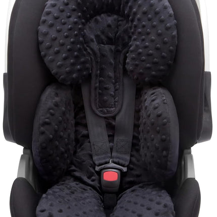 Pro Goleem Infant Car Seat Insert, Baby Head Neck Body Support, Soft Minky Newborn Car Seat Insert, 2-in-1 Reversible, Boys and Girls, Black