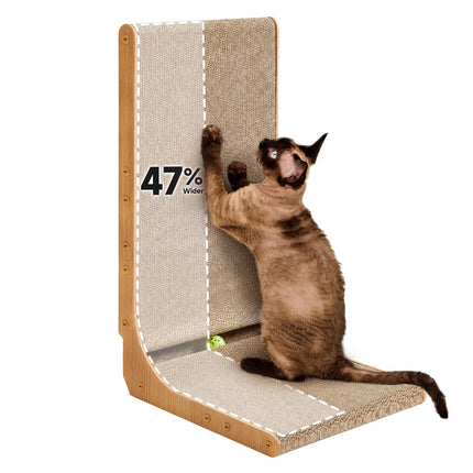 Cardboard Cat Scratcher for Indoor Cats, 26.8 Inch, Brown