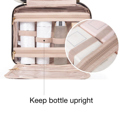Toiletry Bag Travel Bag with Hanging Hook, Water-resistant Makeup Cosmetic Bag Travel Organizer for - photo 4