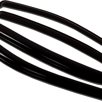 Tuningpros WV-075 Outside Mount Window Visor Deflector Rain Guard Dark Smoke 4-pc Set, Compatible with 2004-2007 Chevrolet Malibu