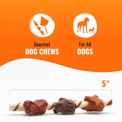 Triple Flavor Kabobs Long-Lasting Dog Treat, Beef Hide and Chicken, 24 oz