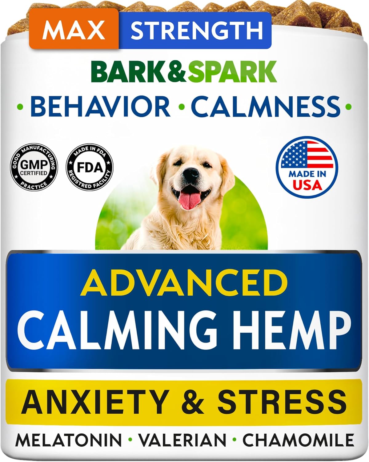 Advanced Calming Hemp Treats for Dogs - Hemp Oil + Melatonin