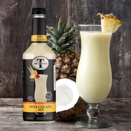 Mr & Mrs T Pina Colada Mix, 1L Bottle, – Premium Cocktail Mixer for Pina Colada Mixes, Ready to Use