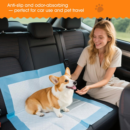 Puppy Pads, 22 x 22 in, Super Absorbent, Spill-Proof, 100 Packs
