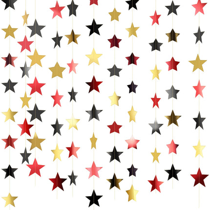 130 ft Star Garland Banner Decor, Gold