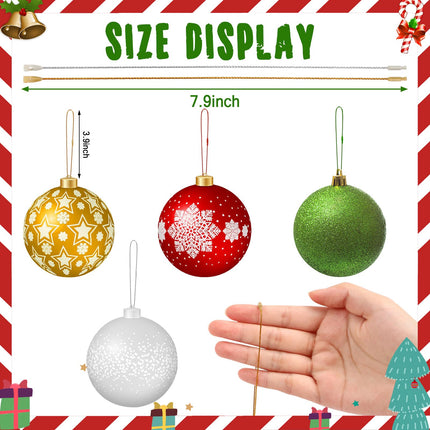 600Pcs Christmas Ornament Hooks, Ornament Hangers with Snap