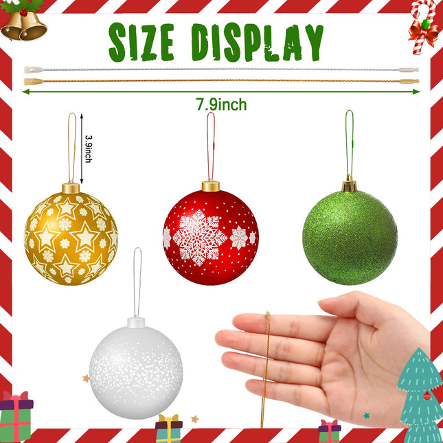 600Pcs Christmas Ornament Hooks, Ornament Hangers with Snap