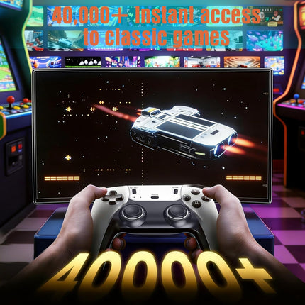 2026 Upgraded Retro Gaming Console,40,000+ Retro Game Stick, Built-in Classic Video Games and 23 Emulators,4K HDMI Output Game Stick,Plug and Play Video Gaming Consoles with 2 Wireless Controllers(128G)
