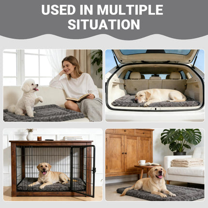 Alfombra de cama para perros lavable tamaño grande, almohadilla esponjosa para jaula de mascotas 42x28 XL