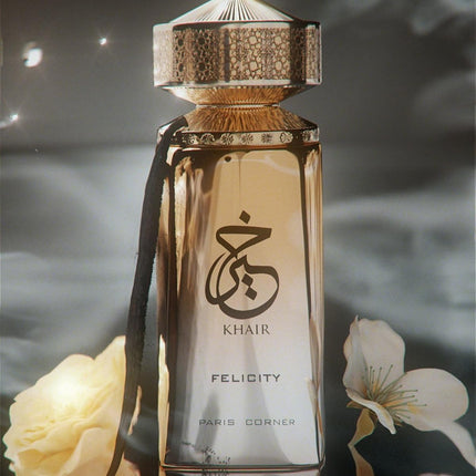 Paris Corner | Khair Felicity Perfume - 3.4 fl oz | Sparkling, Joyful Unisex Perfume with Champagne, Cassis, Rose, Vanilla, Musk | Sparkling, Joyful, Unisex