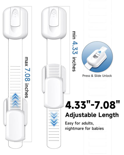 12 Pack No-Drill Cabinet Locks for Baby Proofing - photo 3