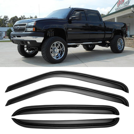 in-Channel Window Visors Rain Guards for 2017-2026 Ford F250 F350 F450 F550 Super Duty SuperCrew, Window Vent Wind Shades Deflectors for 17-26 F-250~F-550 SD Crew Cab