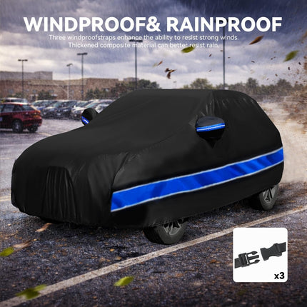 Car Cover Compatible with Honda CR-V,10-Layer Car Cover Waterproof All Weather,Full Exterior Cover with Cotton Lining,Sun Rain UV Dust Snow Protection with Door Zipper,Fit for 1995-2025