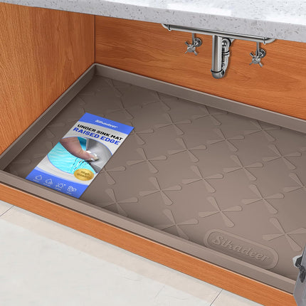 Tapete impermeable para debajo del fregadero 34" x 22", tapete de silicona para cocina