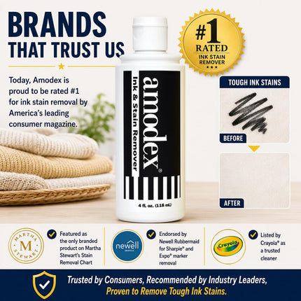 Ink and Stain Remover Unique Soap Liquid Formula 4 fl oz Bottle