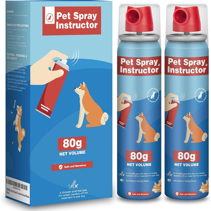 Corrector Spray Dog Trainer - 80ml 2 Pack Professional Dog Corrector Spray for Stops Barking, Jumping, Aggression & Unwanted Behaviors, Safe, Humane & Effective