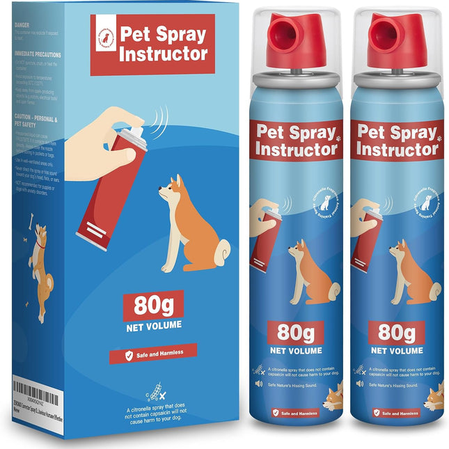 Corrector Spray Dog Trainer - 80ml 2 Pack Professional Dog Corrector Spray for Stops Barking, Jumping, Aggression &