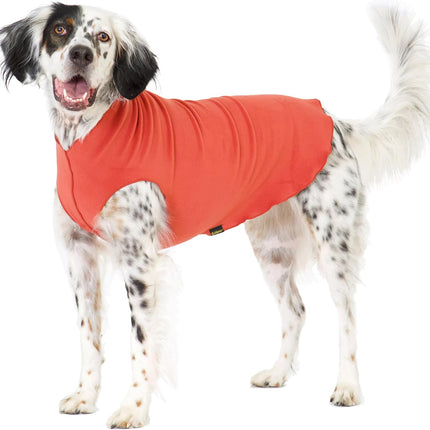Goldpaw Stretch Fleece Dog Sweater - with Spandex for 4-Way Stretch - Soft, Comfortable Dog Coat - Machine Washable - Made in the USA - Paprika - Size 12