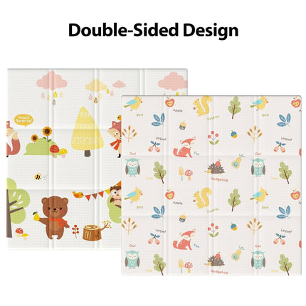 Baby Play Mat, 50 x 50 Inch Play Mat for Use Baby Playpen, Foldable Baby Foam Playmat for Floor, Portable Waterproof Activity PlayMats for Babies, Infants and Toddlers