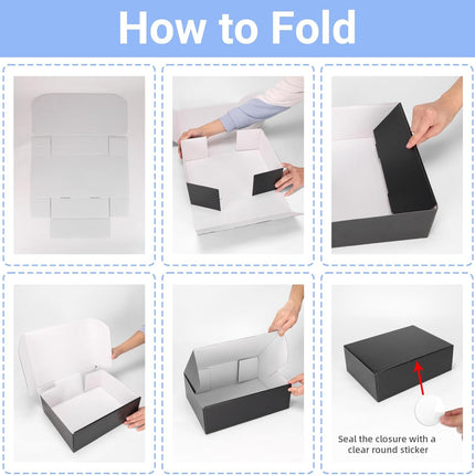 Black 12x9x4 Shipping Boxes Set of 25, Corrugated Cardboard Mailer Boxes for Small Business Shipping, for Modern Business Packaging, Mailing, and Storage