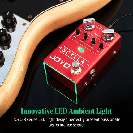 JOYO Bass Guitar Pedals Compressor Effect Pedal with Precise Compression Knobs Low Noise and High Dynamic Control Range for Bassist Electric Guitar Bass (SCYLLA R-27)