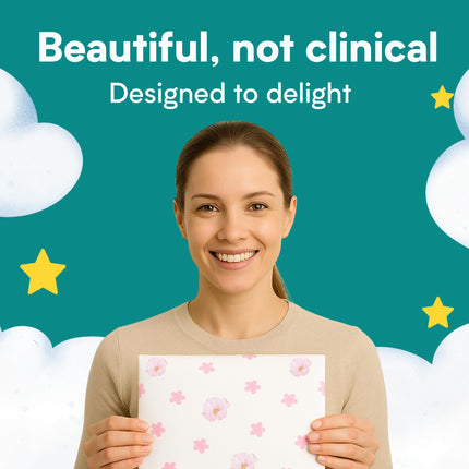 Disposable Baby Changing Pads - Soft, Waterproof & Leakproof Liners Absorbent Underpads - Large Travel Size Diaper Changing Mat for Home, Car, Diaper Bag - (20 Pack, Floral)