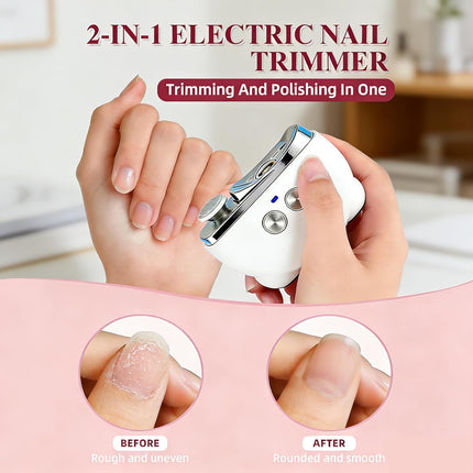 Electric Nail Clipper with LED Light and 3 Speeds