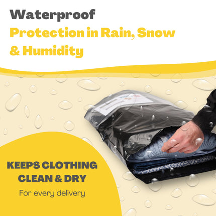 Shipping Bags (30 Pack) with Label Pouch - 8x12, 10x14 & 12x16 - Poly Mailers for Clothes, Self-Seal Plastic Mailing Envelopes - Tear & Water-Resistant Packaging Bags for Clothing, Not Padded