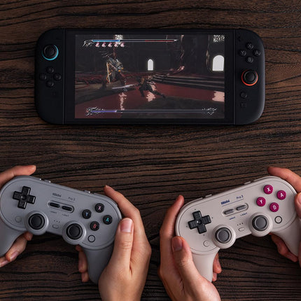 8BitDo Pro 3 Bluetooth Controller for Switch/Switch 2 – TMR Joysticks, Swappable ABXY Buttons, Pro Back Buttons, Charging Dock, Hall Effect Triggers, for Windows, Apple, SteamOS, Android - Gray