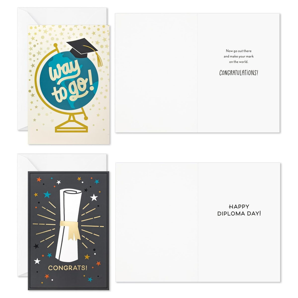 Graduation Congrats Card Assortment - 4 Designs, 12 Cards with Envelopes - photo 3