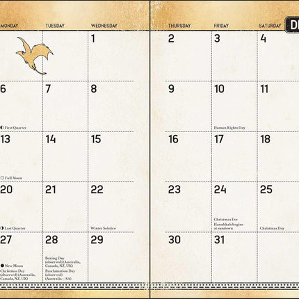 Fourth Wing 2027 Monthly/Weekly 12-Month Planner Calendar
