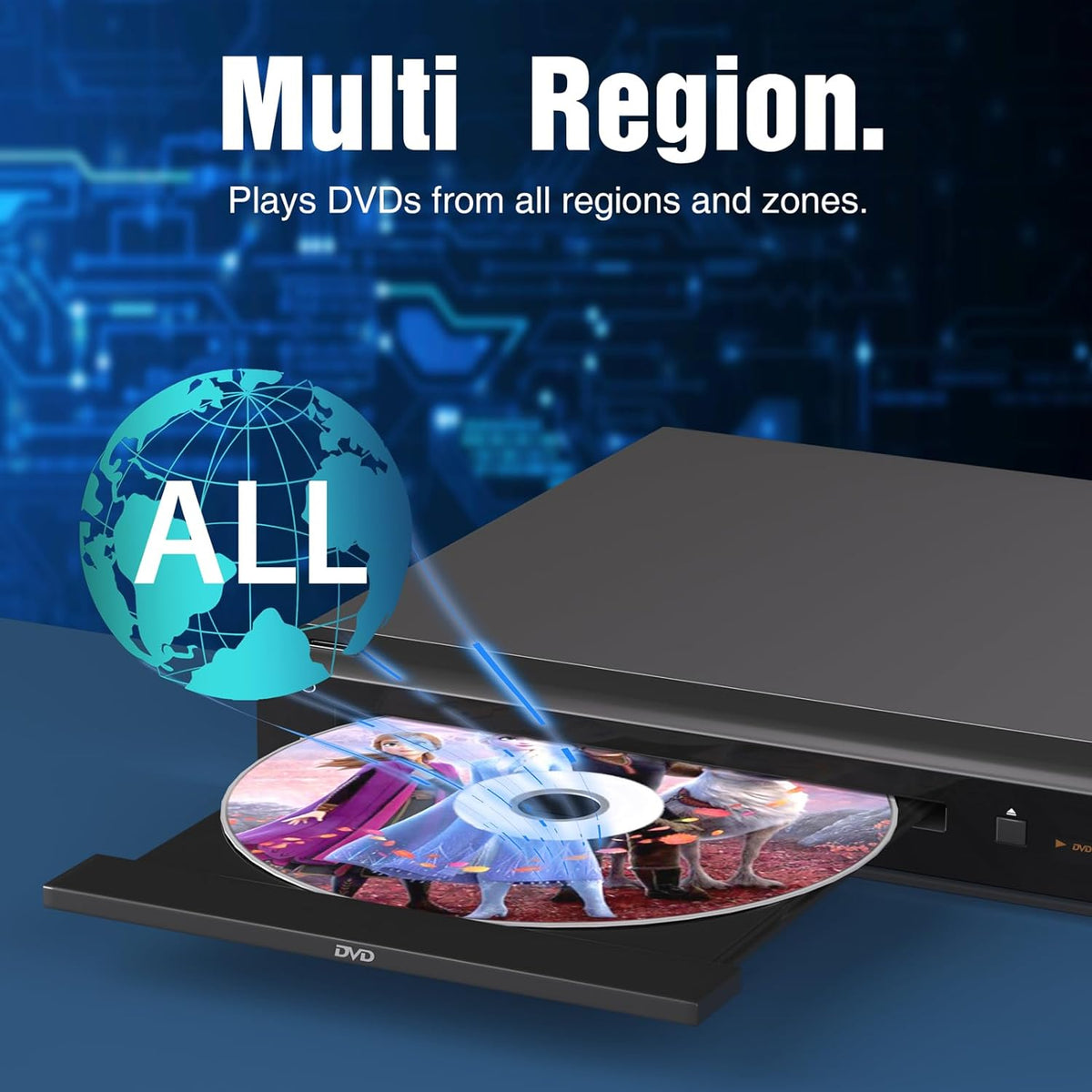 Region-Free HDMI DVD Player for TV with USB Port - photo 4