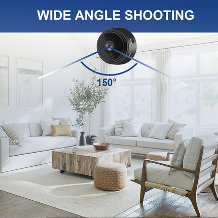 3 Pack Mini Security Camera, 1080P HD WiFi Home Indoor Outdoor Camera for Baby/Pet/Nanny, IP Camera Remote Viewing for Security with iOS,Android Phone APP(Video Only)