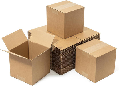 6x6x6 in. Brown Corrugated Shipping Boxes, 50 Pack