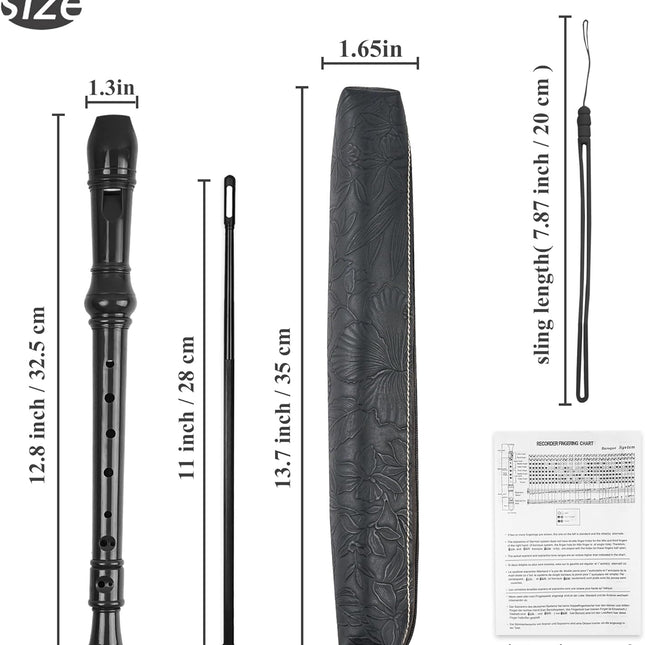 Recorder Instrument for Beginner Adults,8-Hole Soprano Descant Recorder Music Flute with Cleaning Rod & - photo 2
