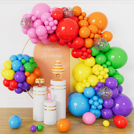 Kit de arco de globos negro mate de 134Pcs, kit de guirnalda de globos de látex