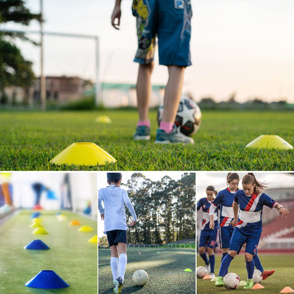 Conos de disco 25/50/100pcs, conos de agilidad para fútbol con bolsa de transporte y soporte