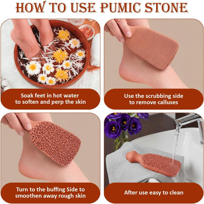 100% Natural Terracotta Pumice Stone Foot Scrubber - photo 5