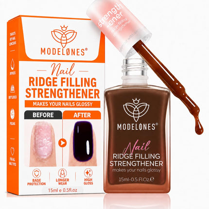 Nail Strengthener and Growth, Fall Rose Brown Nail Polish Care
